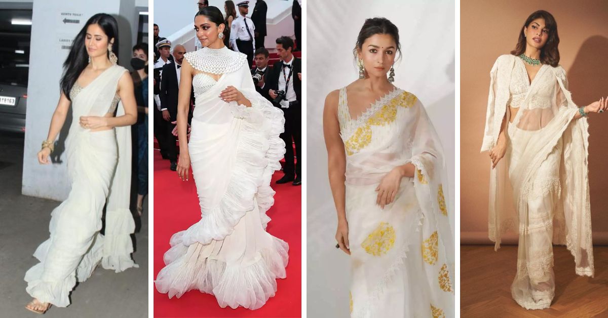10 Gorgeous White Saree Looks That Are Perfect For Farewell