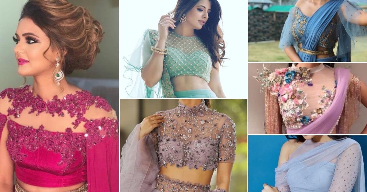 6 Gorgeous Front Net Blouse Design Ideas Picked For You | Fashna