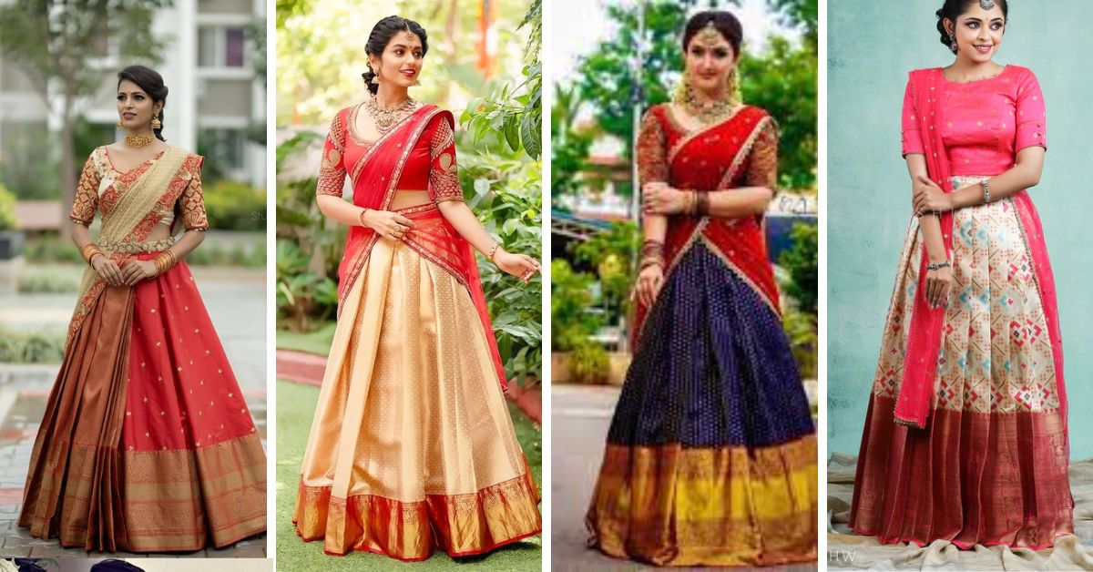 40 Best Half and Half Sarees In Various Combinations | Styles At Life