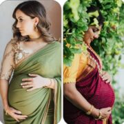maternity photoshoot ideas in a saree