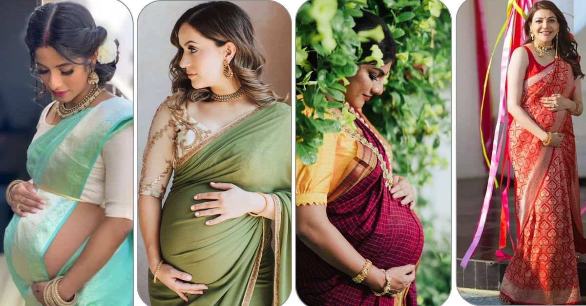 Shamna Kasim Dons A Maroon And Gold Silk Saree On Baby Shower, Her  Pregnancy Glow Is